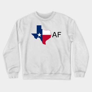 Texas Flag State Outline AF (black) Crewneck Sweatshirt